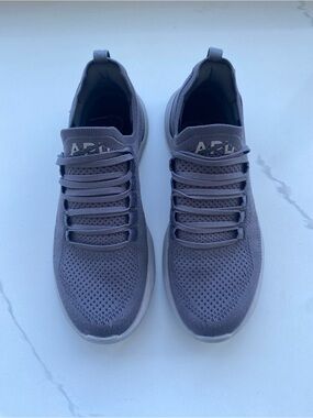 APL TechLoom Knit Athletic Sneakers in Grey